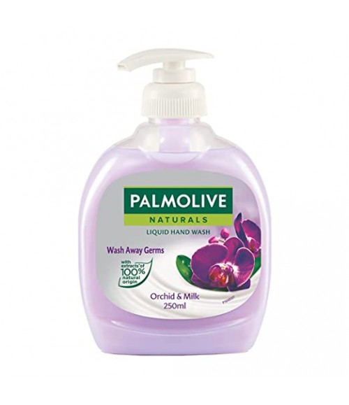Palmolive Naturals Black Orchid & Milk Liquid Hand Wash, 250ml Dispenser Bottle, Wash Away Germs, Refreshing Fragrance